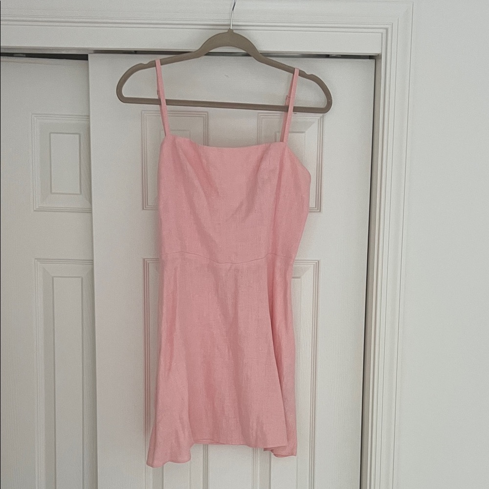 Reformation Linen Blush Pink Dress